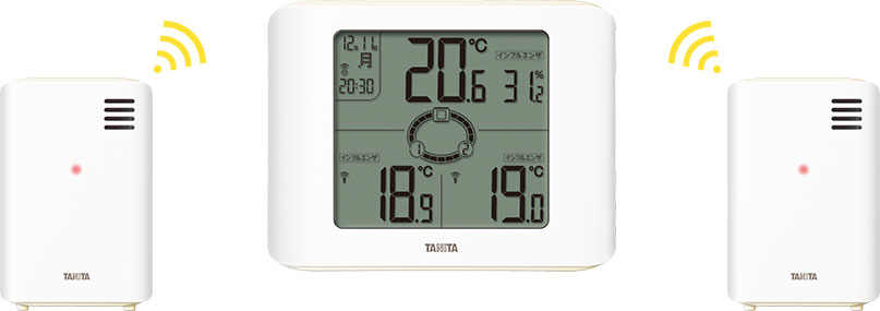 コンディションセンサーTC-400（本体＋子機2台）無線温湿度センサー TC-OP01（子機1台）